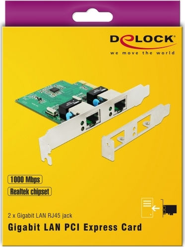 DeLock Ενσύρματη Κάρτα Δικτύου Gigabit (1Gbps) Ethernet PCI-e