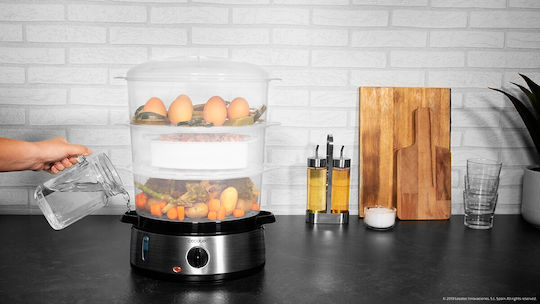 Cecotec Vapovita 3000 Inox Food Steamer with 3 Steaming Decks 9lt