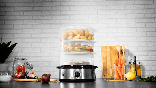 Cecotec Vapovita 3000 Inox Food Steamer with 3 Steaming Decks 9lt