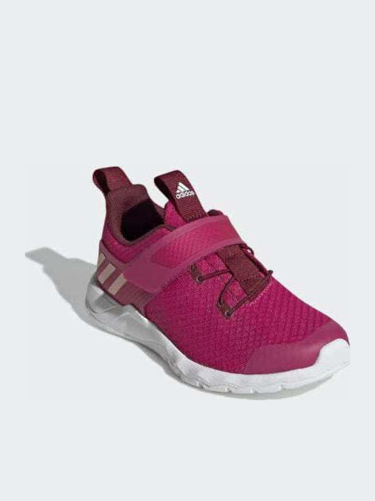 Rapidaflex Kids Sports Shoes Running with Hoop & Loop Closure Real Magenta / Collegiate Burgundy