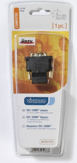 Vivanco Convertor DVI-D masculin în HDMI feminin 1buc 45488