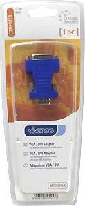 Vivanco Convertor DVI-D feminin în VGA masculin Albastru 1buc 45453