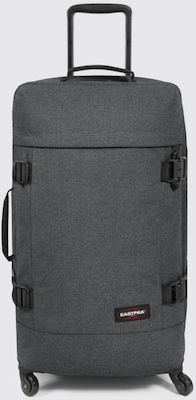 Eastpak Trans4 M Large Travel Suitcase Fabric Gray with 4 Wheels Height 70cm