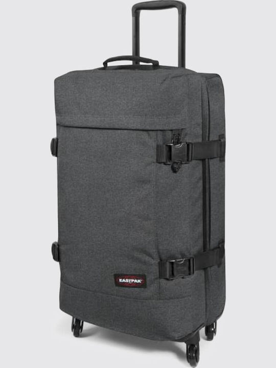 Eastpak Trans4 M Large Fabric Gray Travel Suitcase with 4 Wheels Height 70cm