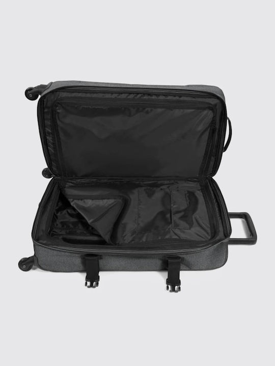 Eastpak Trans4 M Large Fabric Gray Travel Suitcase with 4 Wheels Height 70cm