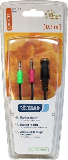 Vivanco Converter 3.5mm female to 3.5mm male 1pcs 45511