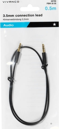 Vivanco 3.5mm male - 3.5mm male Cable Black 1.5m (46701)