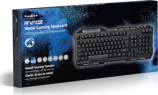 Nedis GKBD200BKUS Gaming Πληκτρολόγιο με RGB φωτισμό (Αγγλικό US)