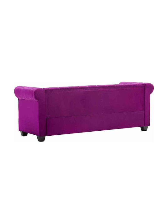 Three-Seater Couch Purple 199x75x72 cm