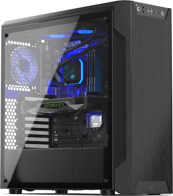 SilentiumPC Armis AR7 TG Gaming Midi Tower Κουτί Υπολογιστή με Πλαϊνό Παράθυρο Μαύρο