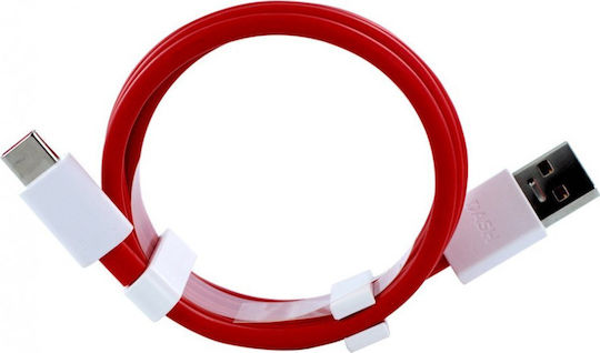 OnePlus D301 USB 2.0 Cable USB-C male - USB-A Κόκκινο 1m Bulk