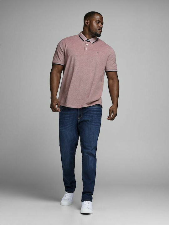 Jack & Jones Ανδρικό T-shirt Polo Brick Red