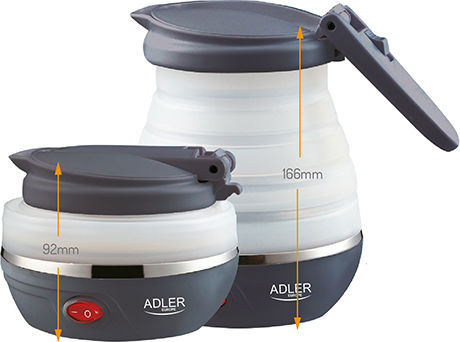 Adler Βραστήρας Ταξιδίου 600ml 750W Λευκός