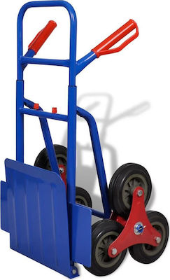 vidaXL Transport Trolley Foldable for Weight Load up to 200kg Blue