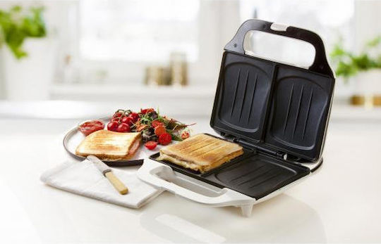 Domo DO9056C Sandwich Maker pentru for 2 Sandwiches Sandvișuri 900W Albă