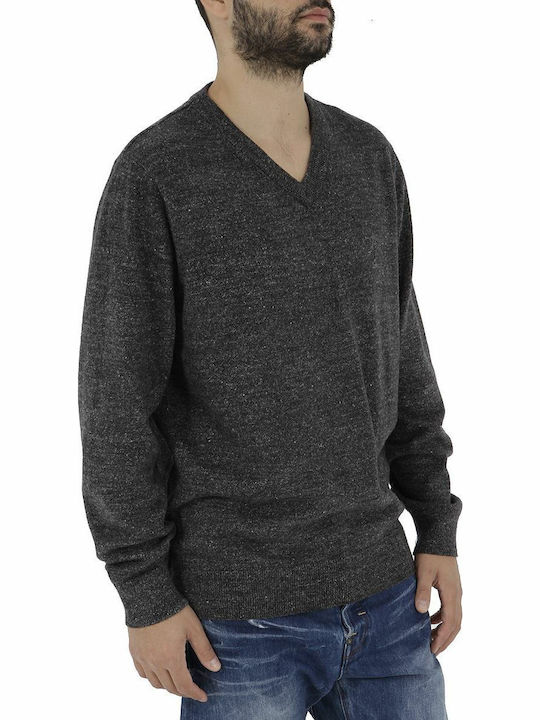 Nautica Herren Langarm-Pullover mit V-Ausschnitt Gray S53636-0TB