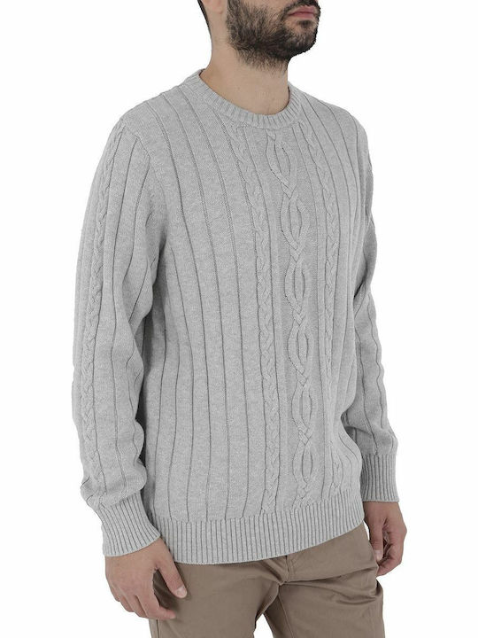 Nautica Men's Long Sleeve Sweater Gray