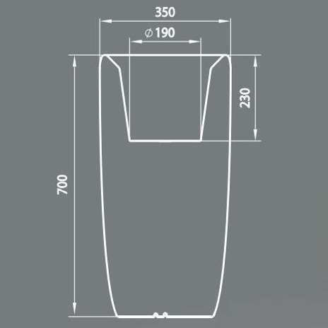 Nowodvorski Flowerpot M Pot Plastic 35x35x70cm.