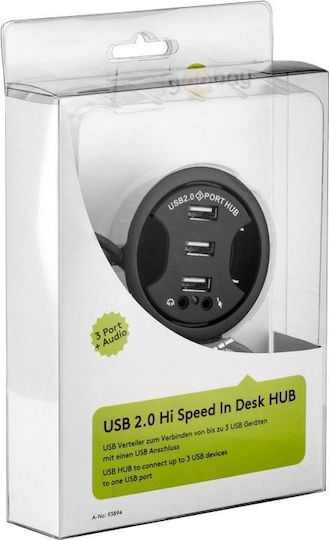 Goobay Hub 3 Θυρών USB 2.0 με σύνδεση USB-A