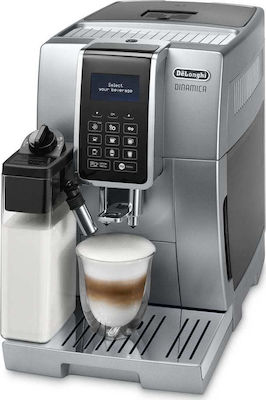 De'Longhi Dinamica ECAM350.75.S Αυτόματη Μηχανή Espresso 1450W Πίεσης 15bar για cappuccino με Μύλο Άλεσης Ασημί