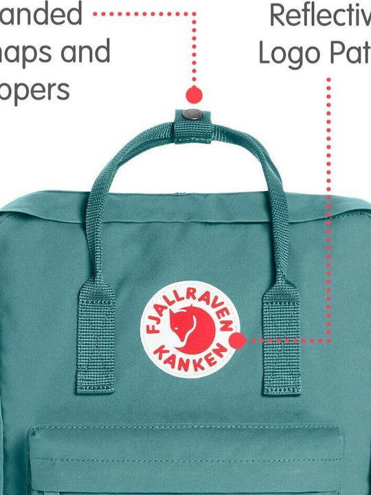 Fjallraven Kånken Водоустойчива Раница 16л Зелена
