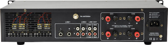 Adastra A4 Integrated Commercial Amplifier 4 Channels 200W/4Ω 100W/8Ω and USB/FM/Bluetooth Connections 953.404UK