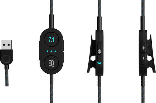Lenovo Legion H500 Pro 7.1 Over Ear Gaming Headset με σύνδεση 3.5mm / USB Γκρι