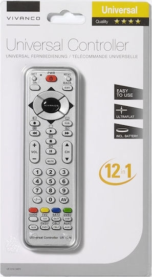 Vivanco Universal Fernbedienung 34874 für Τηλεοράσεις und Ψηφιακούς Δέκτες
