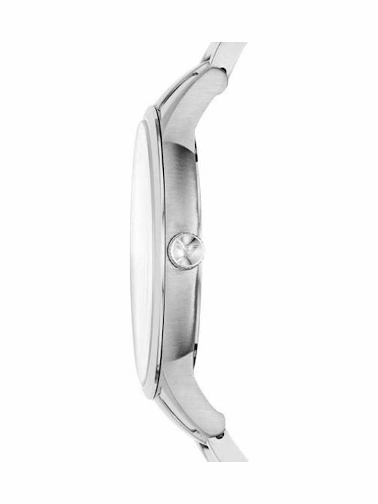 Emporio Armani Renato Men's Watch 43mm Battery with Silver Metal Bracelet