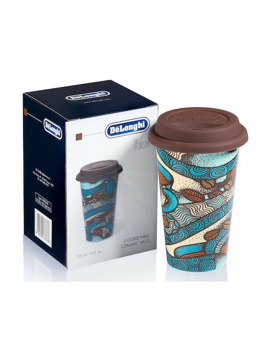 De'Longhi The Taster Cană Ceramică cu Capac Albastru 350ml 1buc