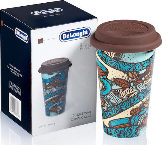 De'Longhi The Taster Cană Ceramică cu Capac Albastru 350ml
