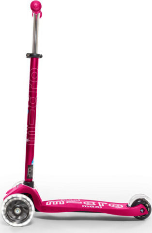 Micro Kids Scooter Maxi Deluxe Led 3-Wheel for 5+ Years Pink