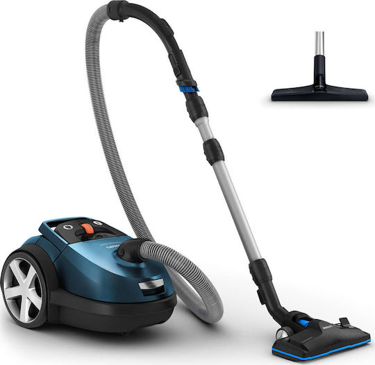 Philips Performer Silent Vacuum Cleaner 750W Bagged 4lt Blue