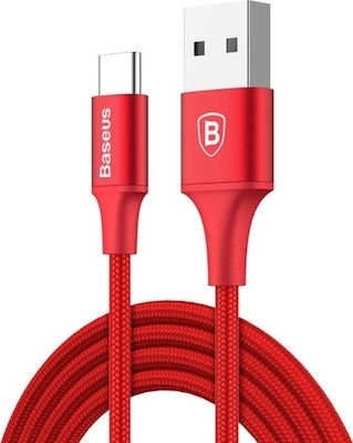 Baseus Rapid Braided USB 2.0 Cable USB-C male - USB-A male Red 2m (CATSU-C09)