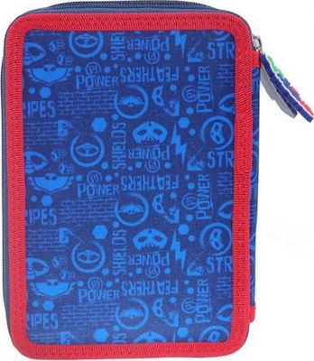 Diakakis Pj Masks 3D Pencil Case Full with 2 Compartments Blue