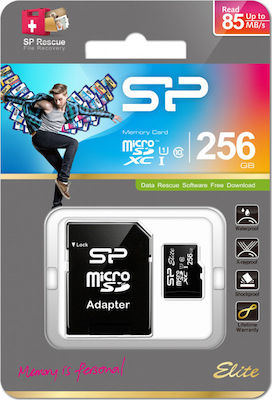 Silicon Power Elite microSDXC 256GB Class 10 U1 UHS-I with Adapter