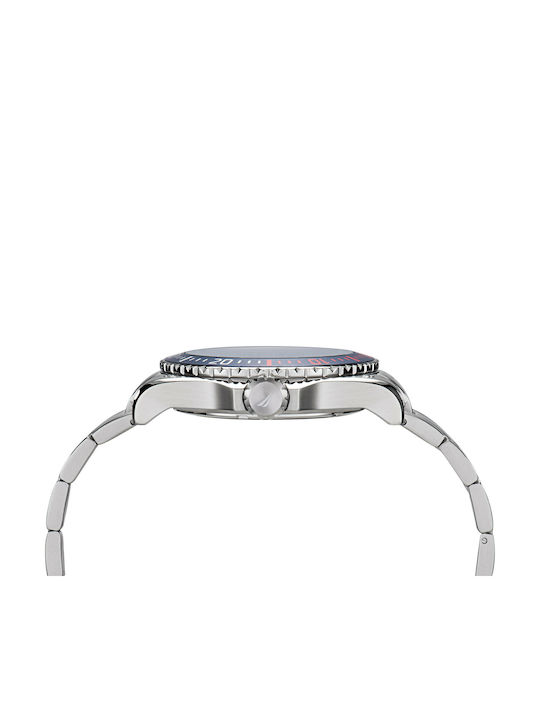 Nautica Crandon Park Men's Watch 46mm Battery with Metal Bracelet Blue / Silver