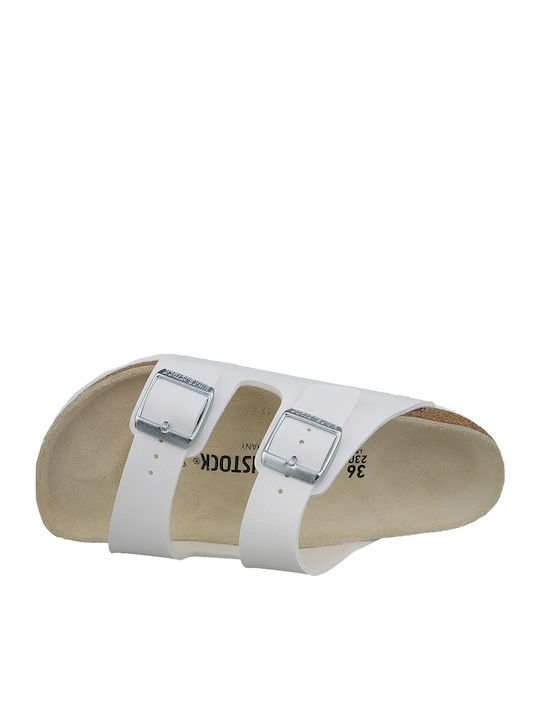 Arizona Birko-Flor Women's Flat Sandals Anatomic in White Color Regular Fit