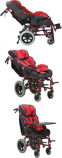 Alfa Care Ac58 Scaun Cu Rotile Pentru Copii 12" Pliabil Tip Simplu 30cm AC-58 Roșu