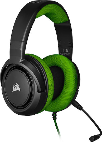 Corsair HS35 Over Ear Gaming Headset with Connection 3.5mm Green