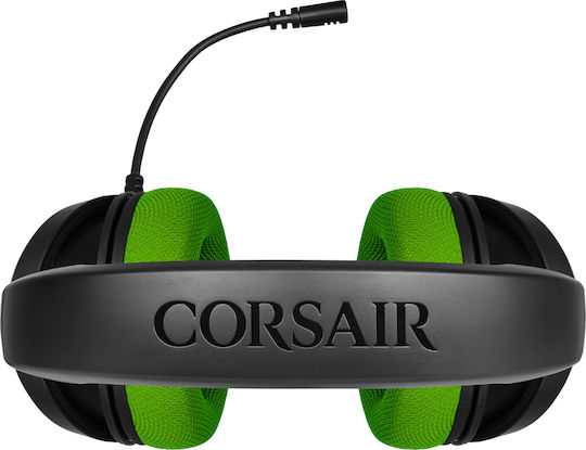 Corsair HS35 Over Ear Gaming Headset with Connection 3.5mm Green