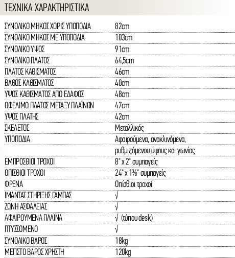 Vita Orthopaedics Rollstuhl Klappbar Einfacher Typ 46cm 09-2-034