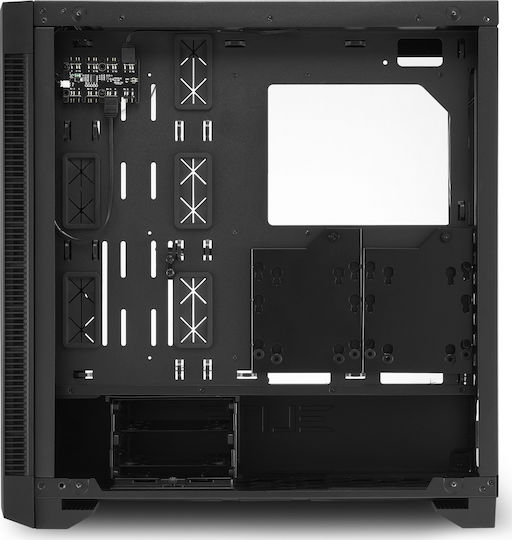 Sharkoon Elite Shark CA200M Gaming Midi Tower Computer Case with Side Window and RGB Lighting Black