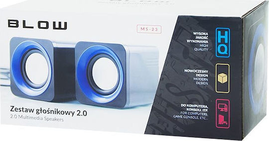 Blow MS-23 Difuzoare de Calculator 2.0 cu Putere 6W în Albastru Culoare