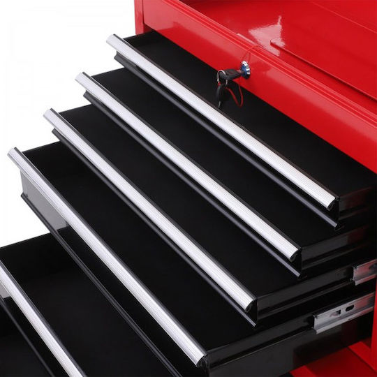 HomCom Cu roți Metal Căruță L61.6xA33xÎ108cm
