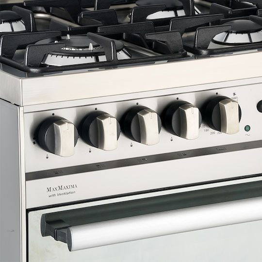 Lofra MS 66 GVG/Ci GN Erdgasherd 60Es mit Erdgas-Kochfeldern B60cm. Inox
