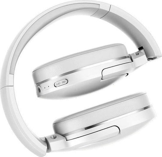 Baseus Encok D02 Pro Безжични / Жични On Ear Слушалки с 25 часа Работа и Бързо Зареждане Бели