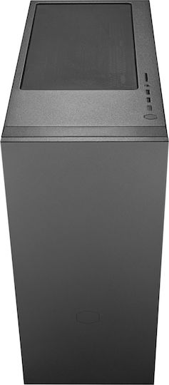 CoolerMaster Silencio S600 TG Геймърско бюро Midi Tower Компютърна кутия със страничен прозорец Черен