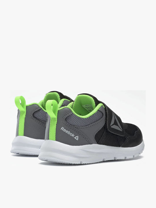 Almotio 4.0 Kids Sports Shoes Running with Hoop & Loop Closure Black