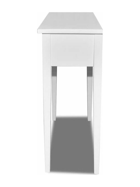 Bodenstehende Schminktisch für Schlafzimmer Holz Weiß 79x30x74cm